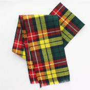 Childs Scarf, Plain Weave, Wool, Buchanan Tartan